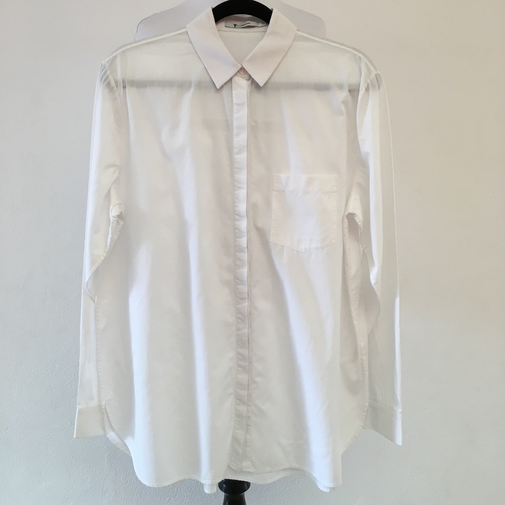 Alexander Wang White Cotton Bottom Down Shirt